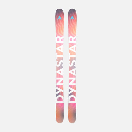MFree108- Pair of colorful skis on a white background