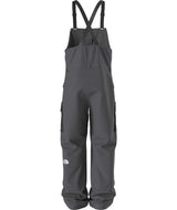 MFreedomBib-Grey bib overalls with The North Face logo on a white background