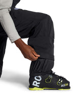 MFreedomBib-Black bib overalls with The North Face logo on a white background