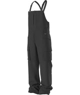 MFreedomBib-Black bib overalls with The North Face logo on a white background