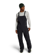MFreedomBib-Black bib overalls with The North Face logo on a white background
