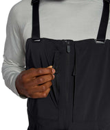 MFreedomBib-Black bib overalls with The North Face logo on a white background