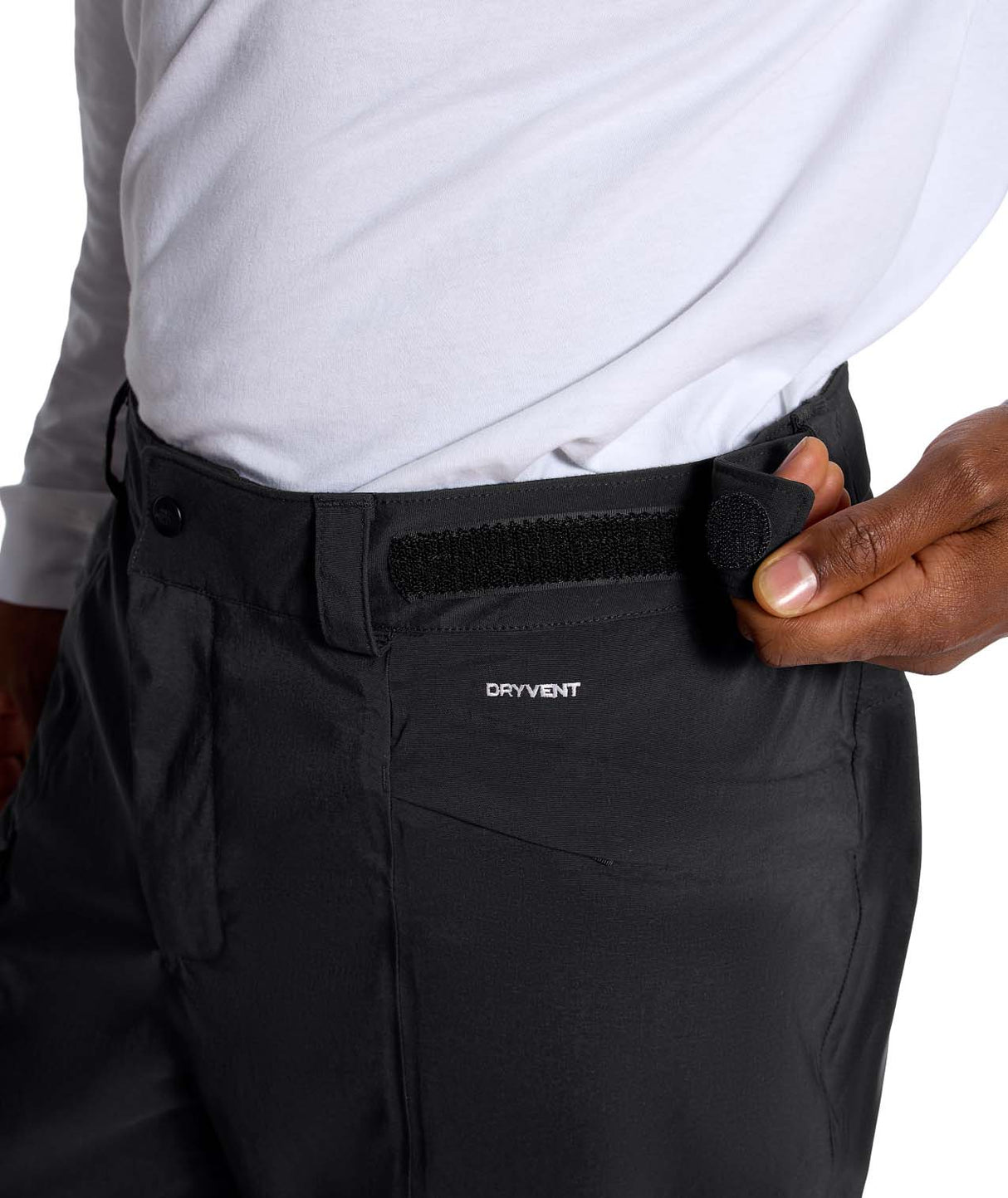 MFreedomPant-Black pants with a brand logo on a white background
