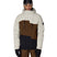 MGeoInsulatedJacket-Person wearing a two-tone snow jacket with brown and black accents on a white background