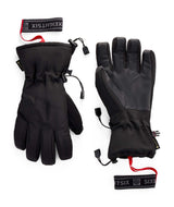 MGore-texLinearGlove- A pair of black insulated gloves shown flat on a white background, with one glove facing palm-up and the other palm-down. A black wrist strap with red cord and the brand text 'SIXEIGHTSIX' is visible near the top left, and a matching strap appears near the bottom right.