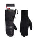 MGore-texSmarty3-in-1GauntletMitt-Black gloves with a strap and buckle on a white background