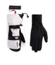 MGore-texSmarty3-in-1GauntletMitt-Black and white gloves with a brand label on a white background