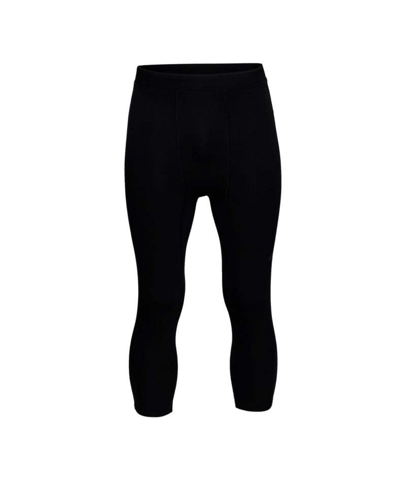 MHeavyweightGridFleece3_4Bottom-Black leggings on a white background