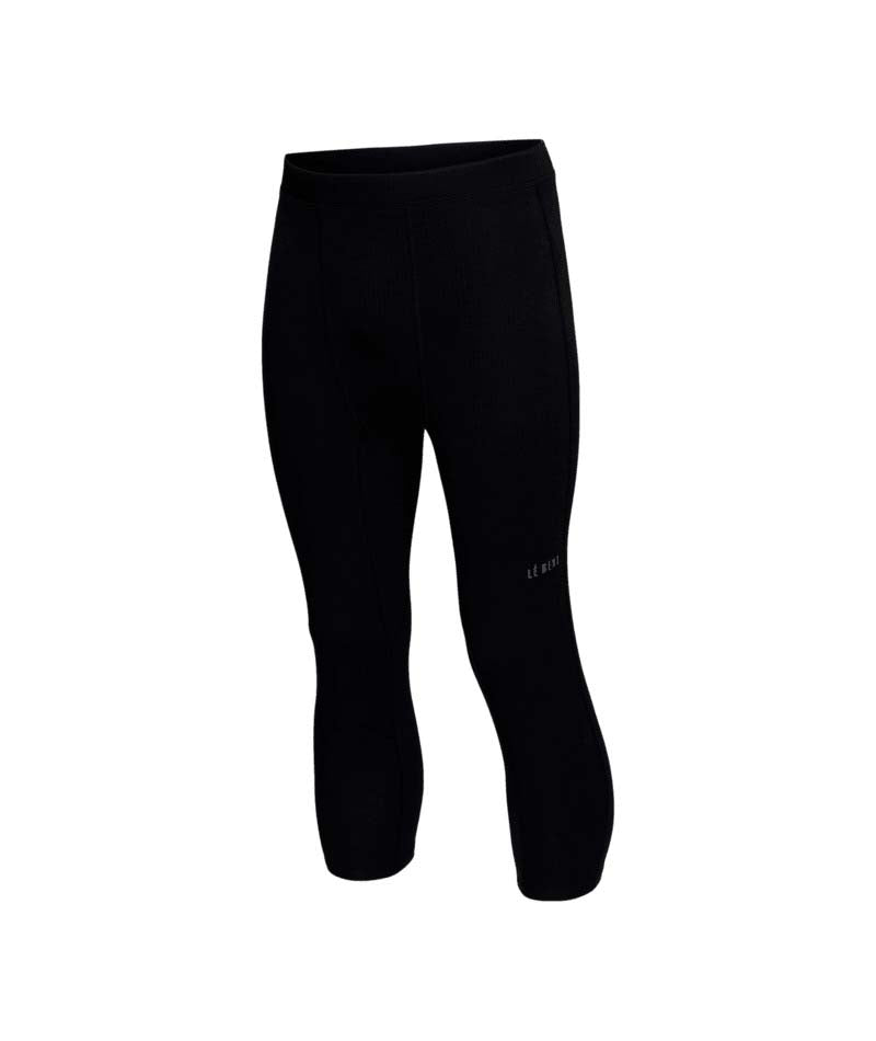 MHeavyweightGridFleece3_4Bottom-Black leggings on a white background