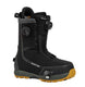 MHighshotPlusStepOnSnowboardBoots-Black snowboard boot with yellow sole on a white background