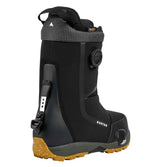 MHighshotPlusStepOnSnowboardBoots-Black snowboard boot with yellow sole on a white background