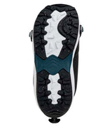 MHighshotPlusStepOnSnowboardBoots-Black and white snowboard boot with Burton logo on a white background