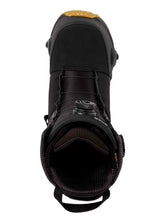 MHighshotPlusStepOnSnowboardBoots-Black snowboard boot with yellow sole on a white background