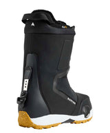 MHighshotStepOnSBBoot- Black snowboard boot on a white background