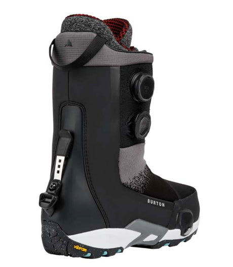MHighshotXProStepOnSnowboardBoots-Black and gray Burton snowboard boot on a white background