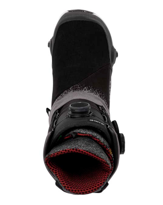 MHighshotXProStepOnSnowboardBoots-Black and gray Burton snowboard boot on a white background