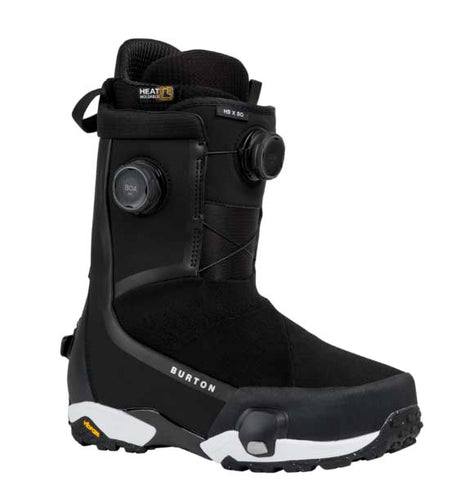 MHighshotXWideStepOnSnowboardBoots-Black snowboard boot with visible branding on a white background