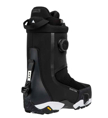 MHighshotXWideStepOnSnowboardBoots-Black snowboard boot with visible branding on a white background
