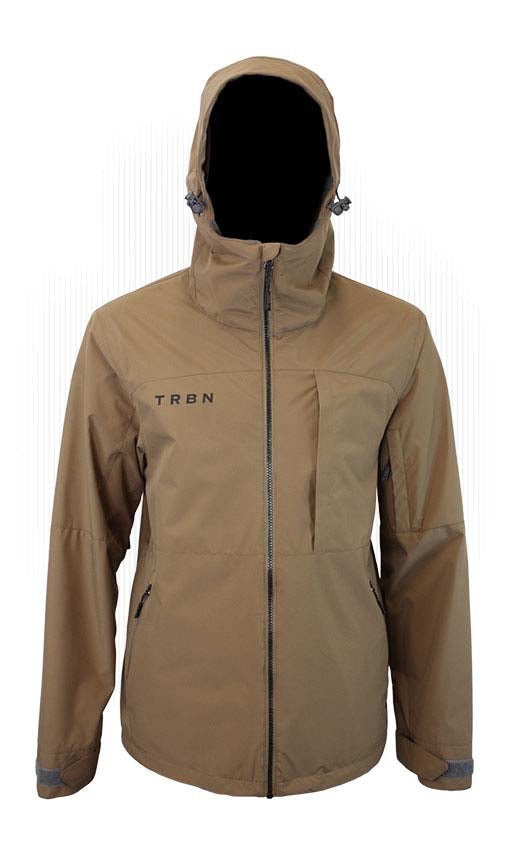 MHotLapsShellJacket- Light brown jacket with a brand logo on a white background