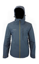 MHotLapsShellJacket- Blue jacket with a hood on a white background