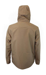 MHotLapsShellJacket- Light brown jacket with a brand logo on a white background