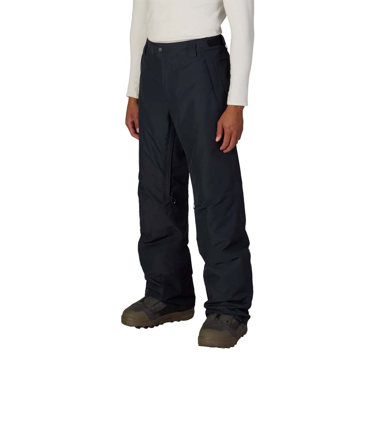 MHydraThermagraphPant- Man wearing a black ski pant on a white background