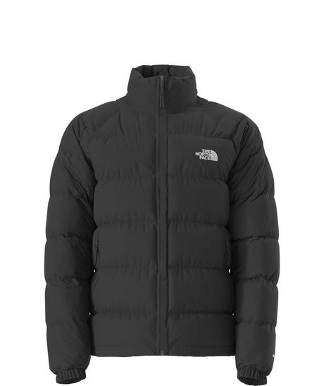 MHydrenaliteDownJacket-Black puffer jacket with The North Face logo on a white background
