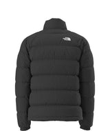 MHydrenaliteDownJacket-Black puffer jacket with The North Face logo on a white background