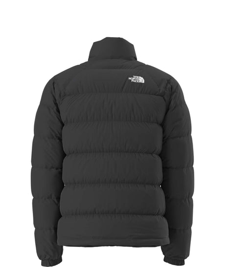 MHydrenaliteDownJacket-Black puffer jacket with The North Face logo on a white background