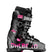 IlMoro1103DWrap- Black ski boot with pink accents and Dalbello branding on a white background