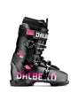 IlMoro1103DWrap- Black ski boot with pink accents and Dalbello branding on a white background
