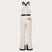 WTNPHarperSoftshellBib-White ski jumpsuit with a belt on a light gray background