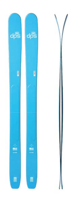 MKaizen105- Light blue and white skis on a white background