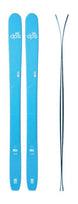 MKaizen105- Light blue and white skis on a white background
