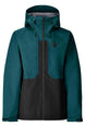 MKnightJacket-Two-tone teal and black jacket on a white background