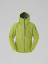 LofotenGore-TexJkt-Green ski jacket on a gray background