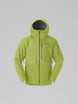 LofotenGore-TexJkt-Green ski jacket on a gray background