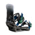 MMalavitaSnowboardBindings-Black and blue snowboard bindings on a white background