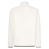 MMapleRidge1_2Zip-White half-zip pullover with black trim on a white background