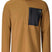 MMateoFleece-Brown long-sleeve shirt with a black pocket on a white background