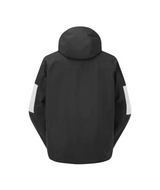 MMerassenGore-TexJacket-Black and white jacket with a brand logo on a white background