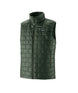 MNanoPuffVest- Green quilted vest on a white background