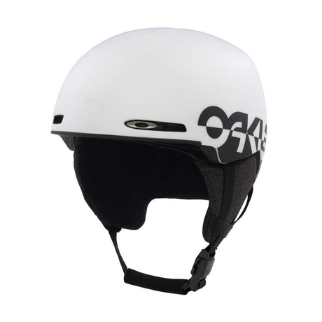MOD1AF-White helmet with black logo on a white background