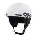 MOD1AF-White helmet with black logo on a white background