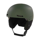 Mod1ProMIPS-Green helmet with black chin strap on a white background