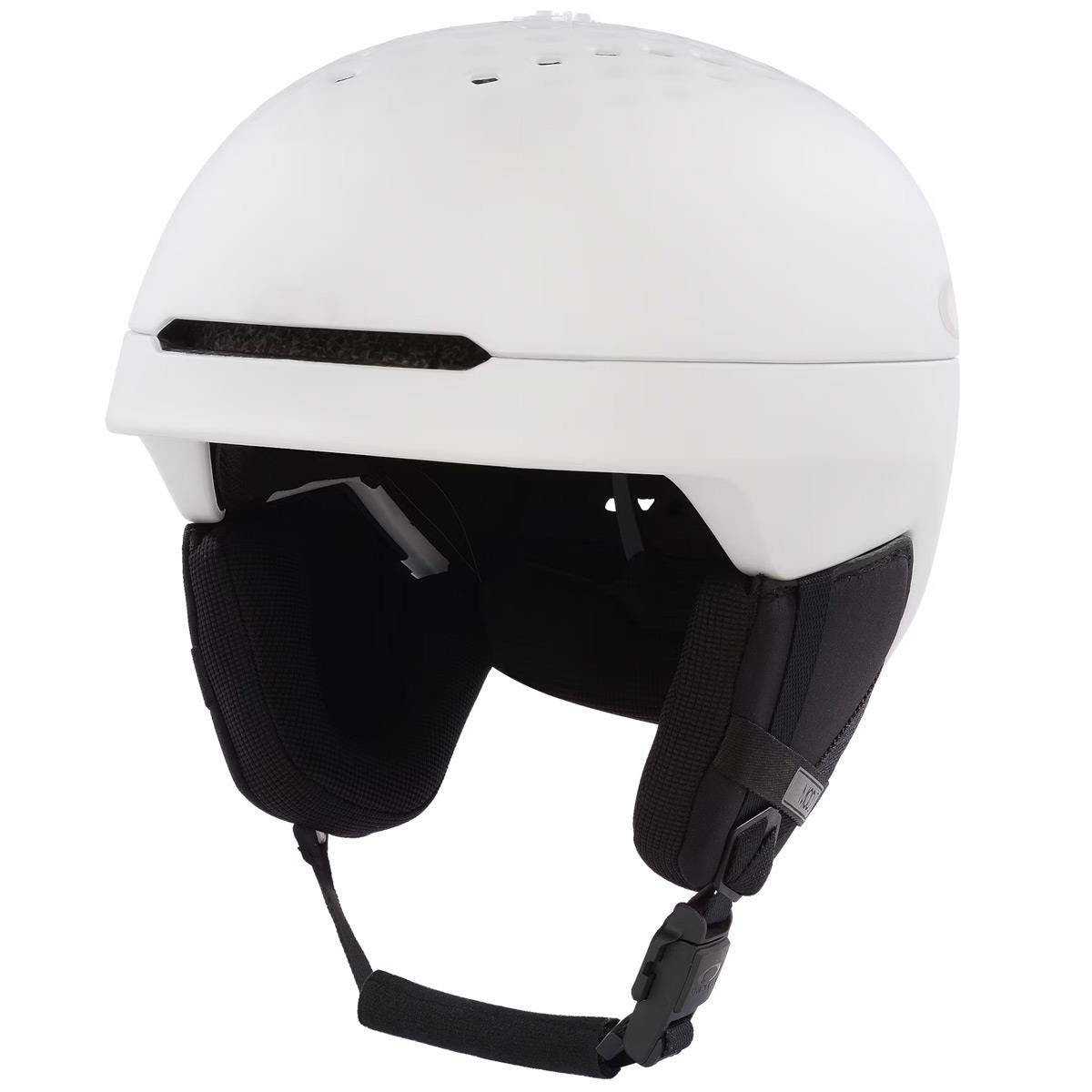 MOD3MIPS-White helmet with black chin strap on a white background