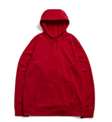 MOakPulloverHoodie-Red hoodie on a white background