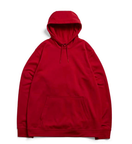 MOakPulloverHoodie-Red hoodie on a white background
