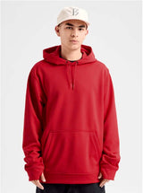 MOakPulloverHoodie-Red hoodie on a white background