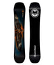 MPROTOT3FR- Black snowboard with a bird on the top sheet and fully black base on a white background